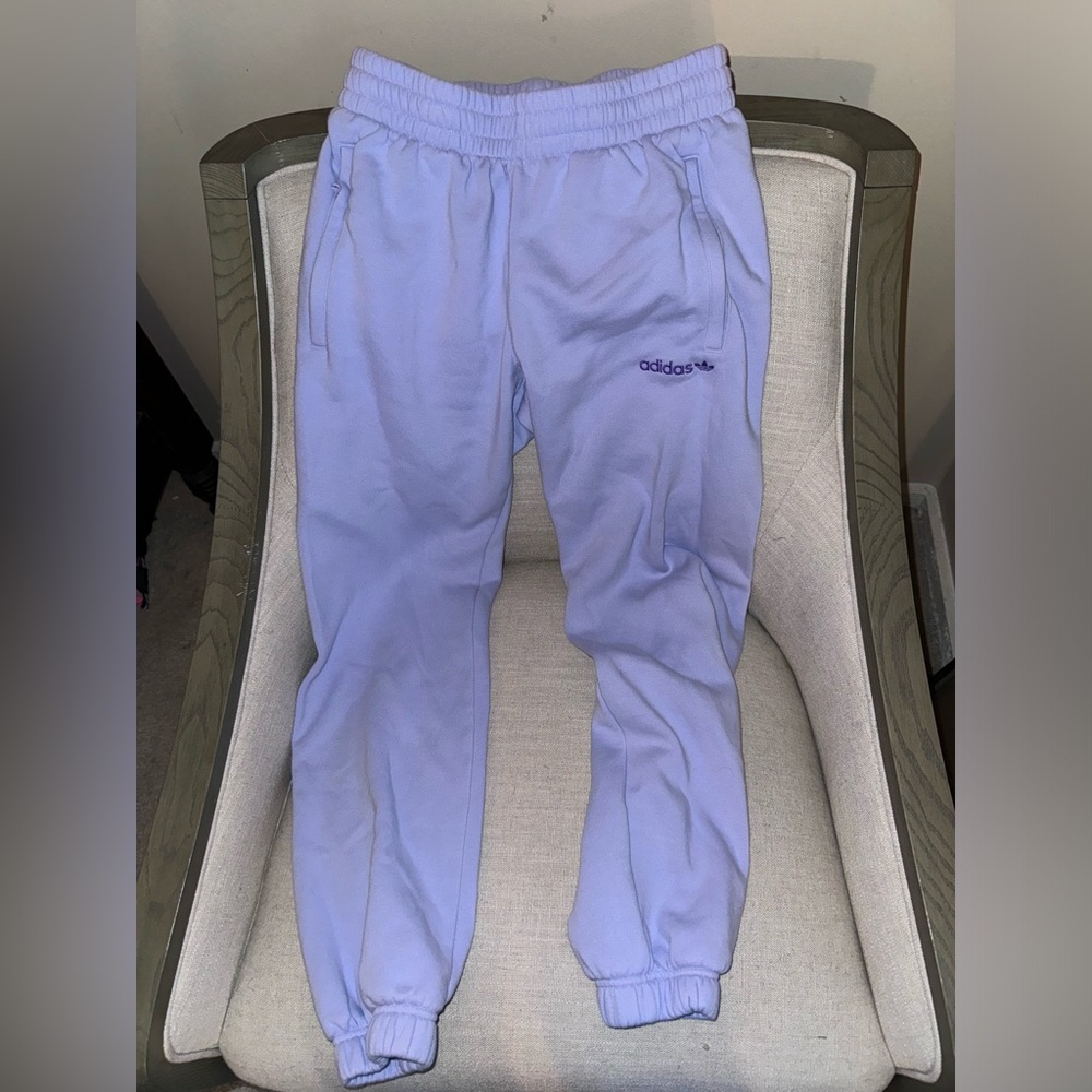 Women’s adidas periwinkle blue sweatpants size small